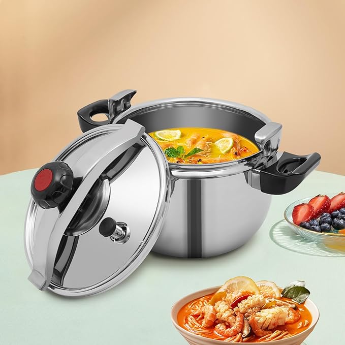 Pressure Cooker Stainless Steel, Commercial Stove Top Pressure Cooker Pot Used for Pressure Foodie or Steaming Instant Fast Cooking Pot