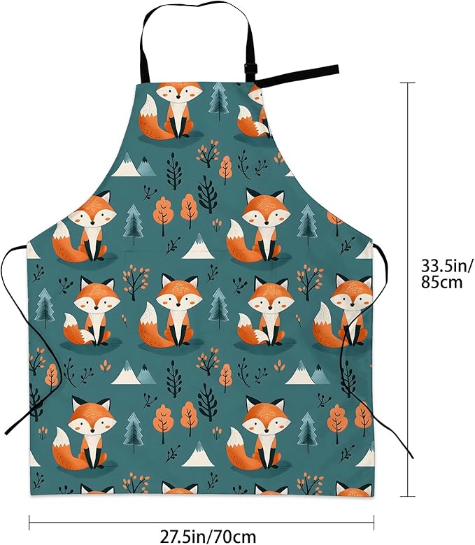 Cute Dolphin Apron for Women Men, Oxford Fabric Kitchen Cooking Chef Aprons