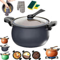 Multifunctional Large Capacity Non-stick Pressure Cooker, Micro Pressure Cooker, Versatile Micro Pressure Cooking Pot with Anti-Scalding Handle & Visual Glass Lid for Culinary Styles (Gray)