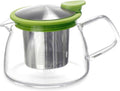 Forlife Bell Glass Teapot with Basket Infuser, 14-Ounce/430ml, Lime