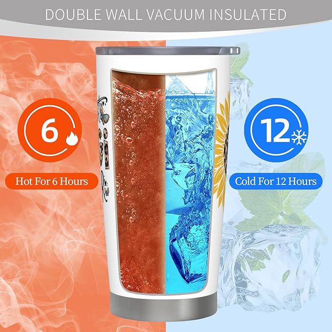 Gigi Christmas Gifts, Gigi Gifts for Grandma, Birthday Gift for Grandma from Grandkids, 20 oz Stainless Steel Tumbler With Lid & Straw