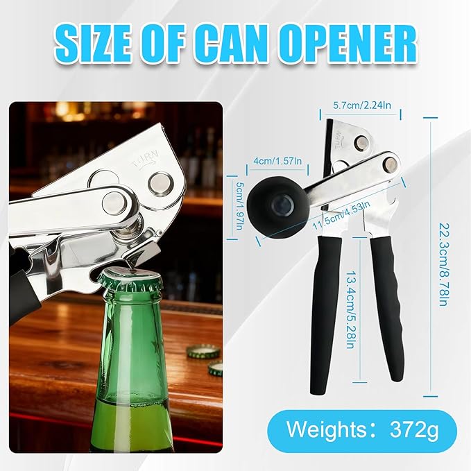 Can Opener,commercial can opener,Manual Heavy Duty Stainless Steel Handheld Can Opener for Seniors for Kitchen