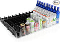 Display Technologies Drink Organizer for Fridge, Visi-Fast Spring-Loaded Beverage Glides for 12oz slim, 11-Wide, 24" D, 6-Pack