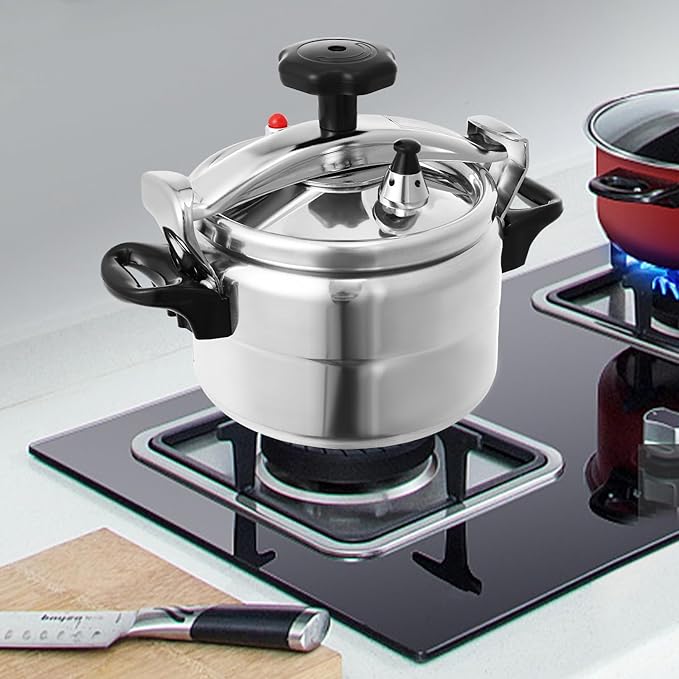 3-Quart Aluminum Alloy Pressure Cooker with Super Safety Lock, Family Small Mini Pressure Cooker - Explosion Proof, Electric Pressure Cookers for Halogen Oven, Gas Stove and Ceramic Hob