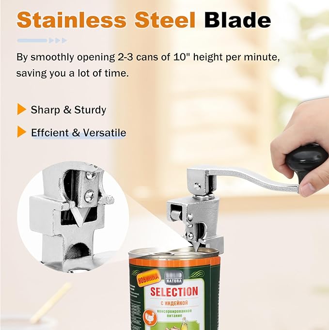 Commercial Can Opener Heavy Duty Replace #2 12100, Industrial Can Opener, 16” Manual Can Opener with Stainless Steel Blade for Restaurant, Hotel, Bar, Home