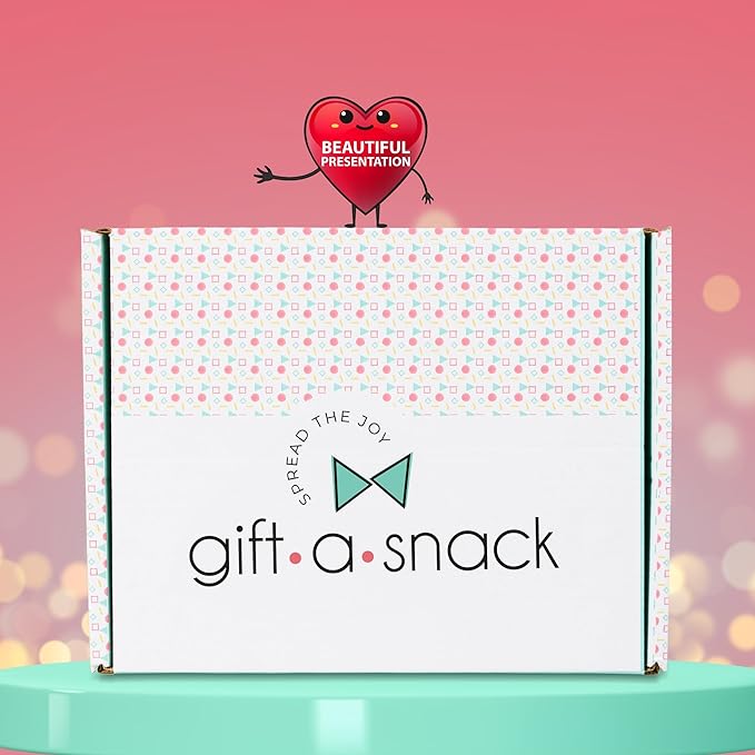 Gift A Snack - Holiday Christmas Stocking Stuffers, Snack Box Care Package Variety Pack + Greeting Card (200 Count) Xmas Birthday Sweet Treats Gift Basket, Candies Chips Crackers Bars