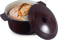 Gotham Steel 5 Qt Lightweight Dutch Oven Pot with Lid & Holders, Ceramic Non Toxic, Oven Safe & Even Heat Retaining Dutch Oven for Bread Baking Sourdough, Soup, Casserole, 70% Lighter than Cast Iron