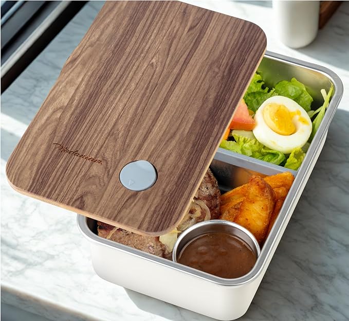 Stainless Steel Bento Box Adult lunch box containers |leak proof Stainless Steel Lunch Box | Metal |large|bentobox| Non toxic|Plastic Free |Bamboo lid| 42 OZ