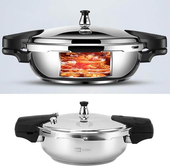 Fdit Stainless Steel Pressure Cooker Efficient Cooking Multifunctional Design Rapid Heat Conduction Dual Purpose Electric Gas Stoves (22CM), Fditfa6ko7zi3v-11