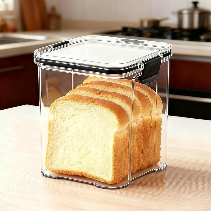 Small Bread Storage Box for Kitchen Bread Box Container Perfect for Homemade Bread and Baked Bread
