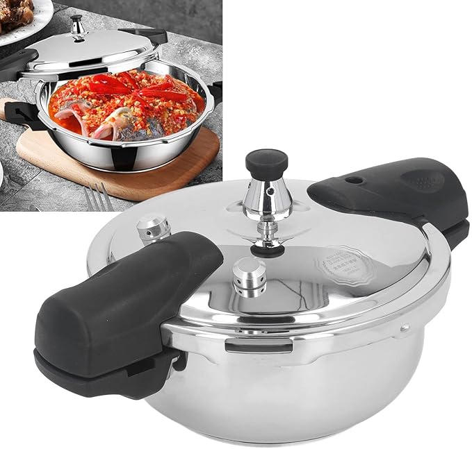 High Hardness Stainless Steel Mini Pressure Cooker Explosion 1.8L Proof 1.8 Liter Oyster Fish Pot For Gas Stove Induction Home