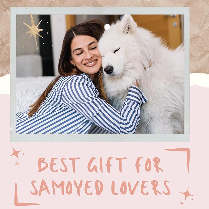 Onebttl Samoyed Dog Mom Gifts, Dog Lover Gifts for Women, Best Dog Mom Ever, 20 oz Rose Gold Insulated Tumbler