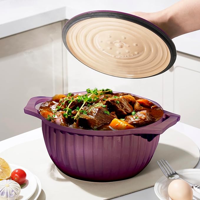 5 qt Enameled Cast Iron Dutch Oven Pot with Lid, Cast Iron Cookware, 5 qt dutch oven, enamel cookware (Fig Color)