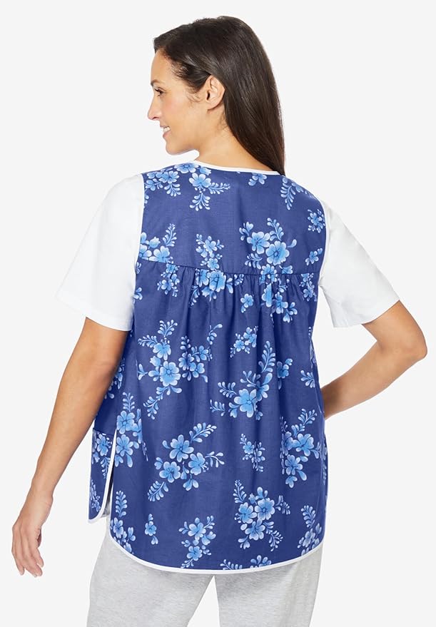 Only Necessities Plus Size Snap-Front Apron