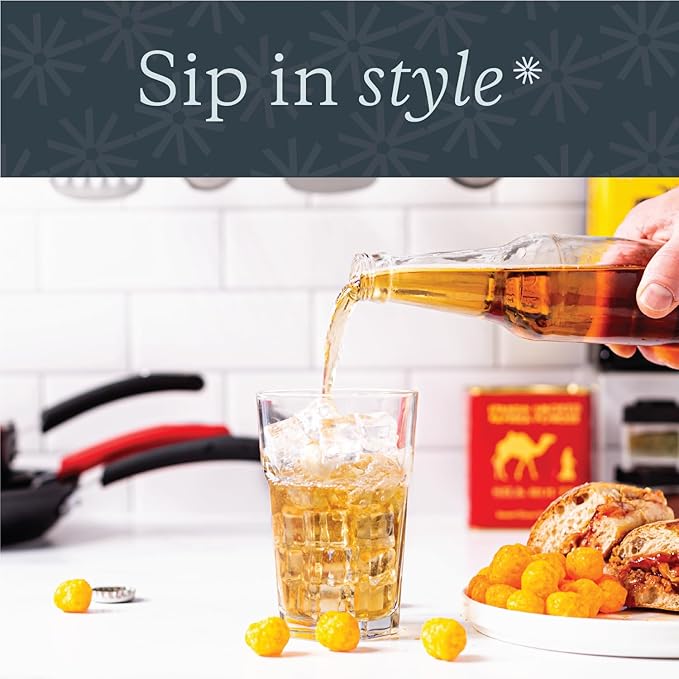 Vikko Large Drinking Glasses, 14 Ounce Glass Cups, Durable Glasses Drinking Set of 12, Stackable Water Glasses, Highball Glasses, Heavy Base Tumblers & Water Glasses, Dishwasher Safe Cups for Kitchen