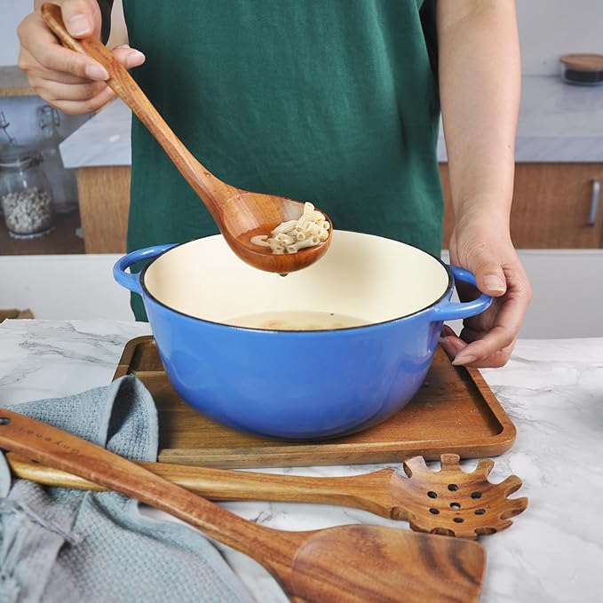 10 Pcs Wooden Spoons for Cooking,Teak Wooden Kitchen Utensils Set Spatulas for Cooking Utensils
