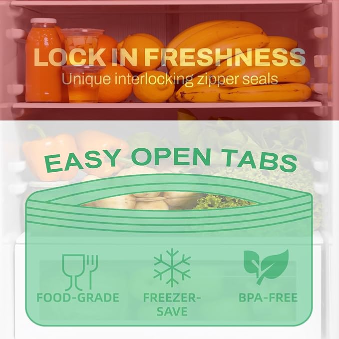 Compostable Snack Storage Zip Bags, 100 Count | 2 Mil | 6.5 IN x 3.25 IN, Freshness Easy Open Biodegradable Eco-Friendly Reclosable Compost Zipper Bags for Food On the Go