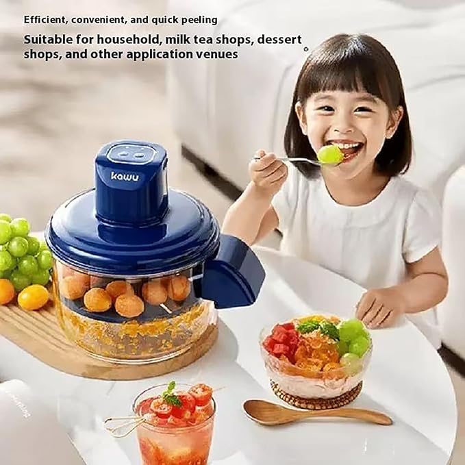 Electric Grape Peeling Machine, Portable USB Charging Rechargeable Fruit Peeling Machine, Automatic Small Fruit Garlic Peeler Machine Cherry Tomato Garlics Peeler Skin Remover Tool
