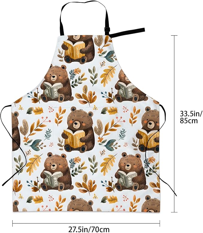 Cute Dolphin Apron for Women Men, Oxford Fabric Kitchen Cooking Chef Aprons