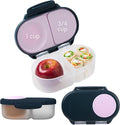 b.box Snack Box Reusable Snack Containers with Lids 2 compartments, Bento Box for kids and toddlers, Leakproof Lunch Box, BPA free and Dishwasher Safe Snack Container (Indigo Rose, 1 3/4 Cup)