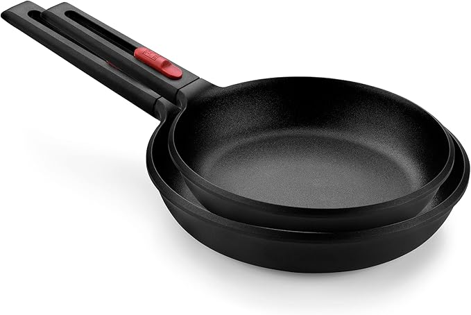 BRA COOKWARE Infinity 2-Piece Nonstick Frying Pan Set | 8 & 10.2 Inch Cast Aluminum Skillet Set | PFOA/PFAS Free Fry Pans | All Cooktops incl. Induction | Oven Safe Searing Skillets