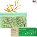 Compostable Snack Storage Zip Bags, 100 Count | 2 Mil | 6.5 IN x 3.25 IN, Freshness Easy Open Biodegradable Eco-Friendly Reclosable Compost Zipper Bags for Food On the Go