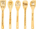 5PCS Llama Wooden Cooking Spoons Llama Gifts Llama Decor Llama Gifts for Women Llama Kitchen Decor Gifts for Llama Lovers llamas Stuff Housewarming Wedding Cooking Bamboo Cooking Spoons