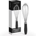 Misen Stainless Steel Balloon Whisk - Dishwasher Safe - Ergonomic Silicone Grip, Versatile Cooking Whisk for Eggs, Durable Construction - Professional-Grade Kitchen Tool - Black