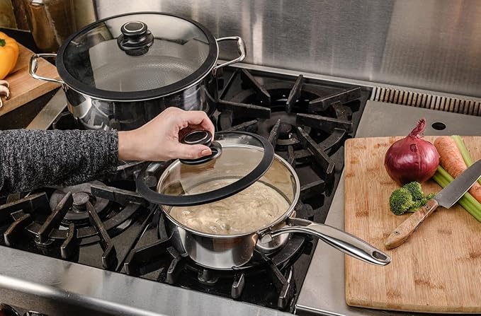 Black Cube Quick Release Cookware, Saucepan with Lid, 8-Inch/2.5 Quart