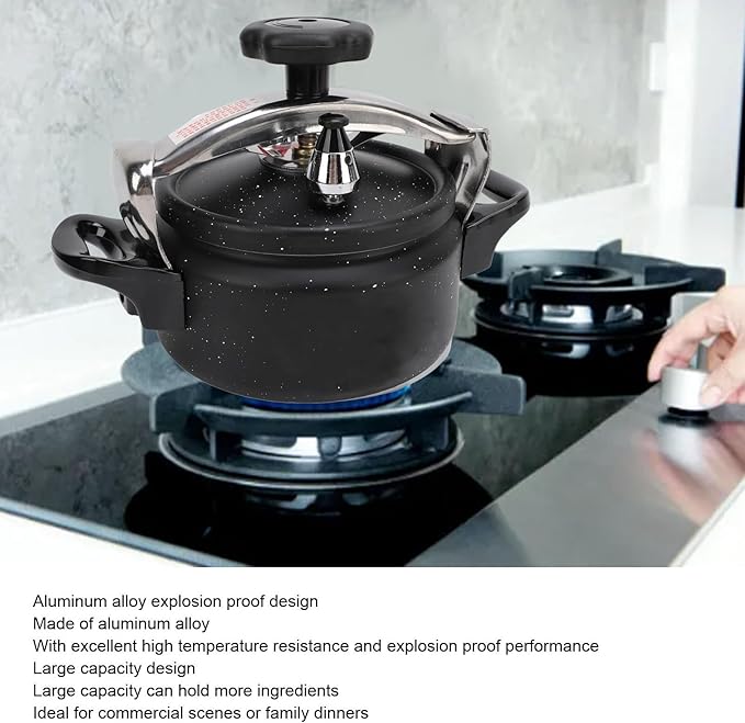 Aluminum Pressure Cooker, Home Explosion Proof Cookware Pressure Canner, Large Capacity Stovetop Pressure Cooker for Gas Stove Induction Cooker (2L)