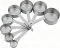 Smithcraft Measuring Cups Set 8, 18/8 Stainless Steel Measuring Cups Set, Metal Measuring Cups With 1/8, 1/4, 2/3, 3/4 Measuring Cup for Kitchen & Baking