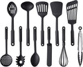 TJ POP Kitchen Utensils Set of 11 Pcs, Nylon Utensils Set, Non-Stick Cooking Utensils Set 410°F Heat Resistant, Kitchen Gadgets Accessories Tools for Cookware (BPA Free)