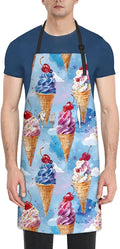 Cute Dolphin Apron for Women Men, Oxford Fabric Kitchen Cooking Chef Aprons
