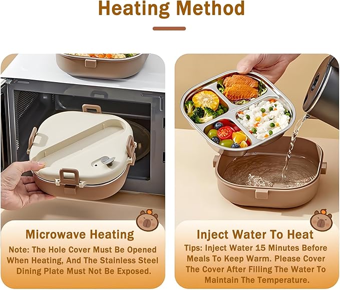 Stainless Steel Bento Box, 800ml Leakproof Lunch Box, Easy To Open And Close, Food Storage Container For Outings, Picnics, And Travels (3 Compartments, + Insulation Bag)