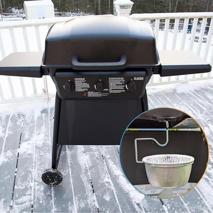 Universal Grease Cup for Char-Broil Kenmore Outdoor Grills and Other Similar Grills, Grease Catcher Cup with Holder and 15-Pack Aluminum Drip Liner for Charbroil 5884694