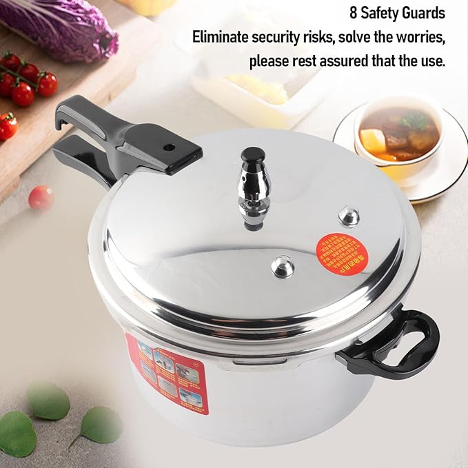 Aluminium Alloy Pressure Cooker Large Capacity Explosion Proof Canning Pot Cooker for Family Gatherings (24CM/7L)