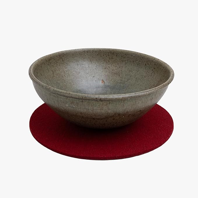 Graf Lantz - Trivets for Hot Dishes - Heat Resistant 100% Merino Wool - Hot Pads for Kitchen, Countertops, Tables, Sizzling Dishes, Pots & Pans - Home Decor, Kitchen Accessories - 12", Garnet