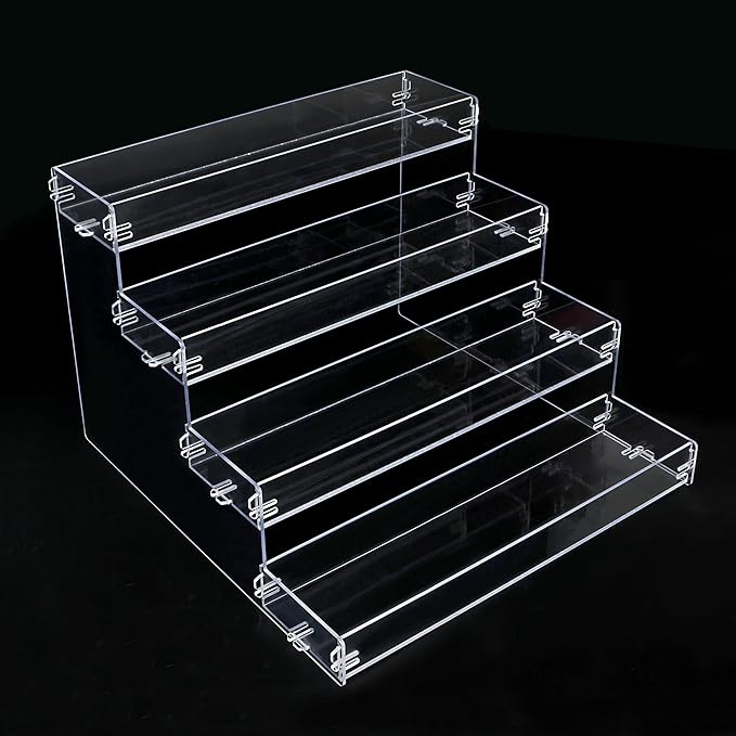 ELEGANTLIFE Spice Rack,No Tool Needed & No Pungent Acrylic Glue Self-derived Snap On Assembly Spice Shelf Pantry Kitchen Cabinet Organizer 10 in for Jars,Baking Supplies & Spice Bottles (4 Tier)