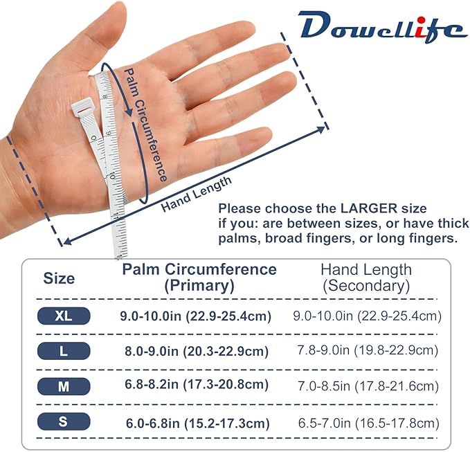 Dowellife Cut Resistant Gloves Food Grade Level 5 Protection, Safety Kitchen Cuts Gloves for Oyster Shucking, Fish Fillet Processing, Mandolin Slicing, Meat Cutting and Wood Carving. (Large-2 Pairs)