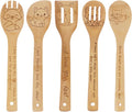 5PCS Fox Wooden Cooking Spoons Kitchen Decor Fox Gifts for Women Men Fox Lovers Birthday Gifts Party Favors Housewarming Wedding Bamboo Cooking Spoons for Everyday Use