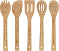 5PCS Sheep Wooden Cooking Spoons Set Sheep Gifts for Women Kitchen Decor Bamboo Cooking Utensil Spoons for Housewarming Wedding Anniversary Thanksgiving Christmas Gifts Mom Women