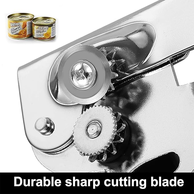 Crank Can Openers Manual,manual can opener,Heavy Duty Commercial Can Opener with Rubber-coated Long Handles for Seniors for Kitchen