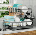 Large 2-Tier Dish Drying Rack for Kitchen countertops, Removable Large-Capacity Dish draining Rack
