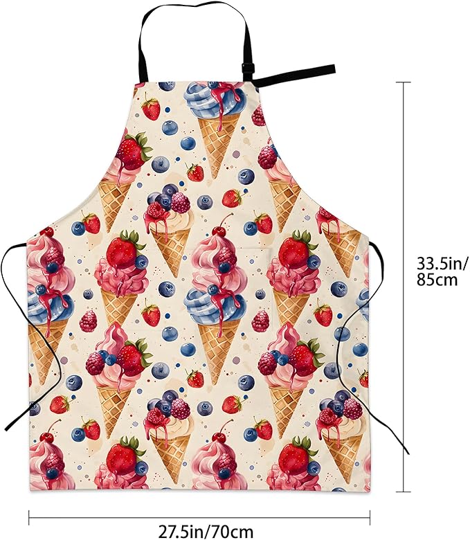 Cute Dolphin Apron for Women Men, Oxford Fabric Kitchen Cooking Chef Aprons