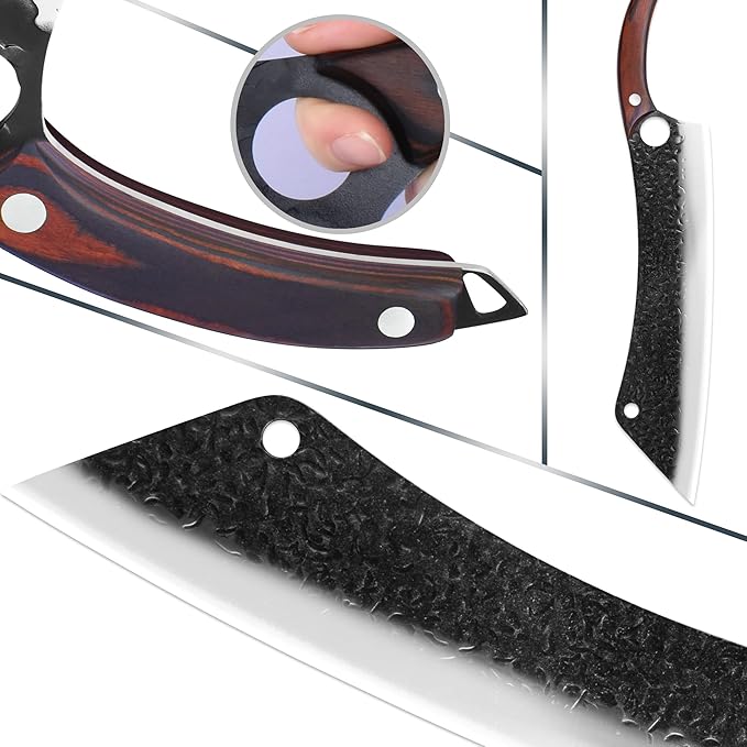 XYJ 12 Inch Extra Long Chef Knife Full Tang Razor Sharp Watermelon Slaughter Knives (Style4)