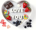 Customazible Heart Shaped Box Form Tray – Reusable Plastic for Treats, Charcuterie Boards, Cake Pops, Candy | Valentine's Day, Parties, Special Occasions - 10" & 13" (Love You)