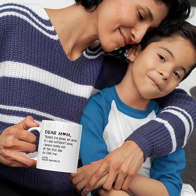 Veracco Funny Birthday Mother's Day Gift Dear Mom Thanks For Being My Mom Mothers Day Gifts Mommy Best Mom Ever Mug