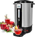 100-Cup Commercial Coffee Urn – Upgraded Even-Brew Showerhead & Filter – Double-Wall Stainless Steel Percolator with Keep-Warm Function (Coffee Urn)