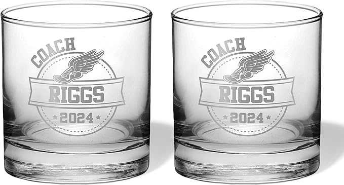 Track Coach Gift - Cross Country, Track, Cross Country Coach gifts, Track gifts, Beer Glass, Coach gift, Cross Country Coach, Track coach, girl sports coaches (Track, Dbl Whiskey Gift Box)