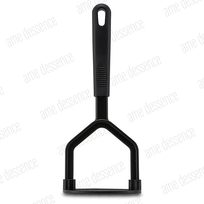 AME D'ESSENCE Masher 9 1/2 inch Black Nylon 410ºF Heat Resistant Cooking Masher with Ergonomic Handle Perfect for Potatoes Avocados and more Kitchen Gadgets for Cooking